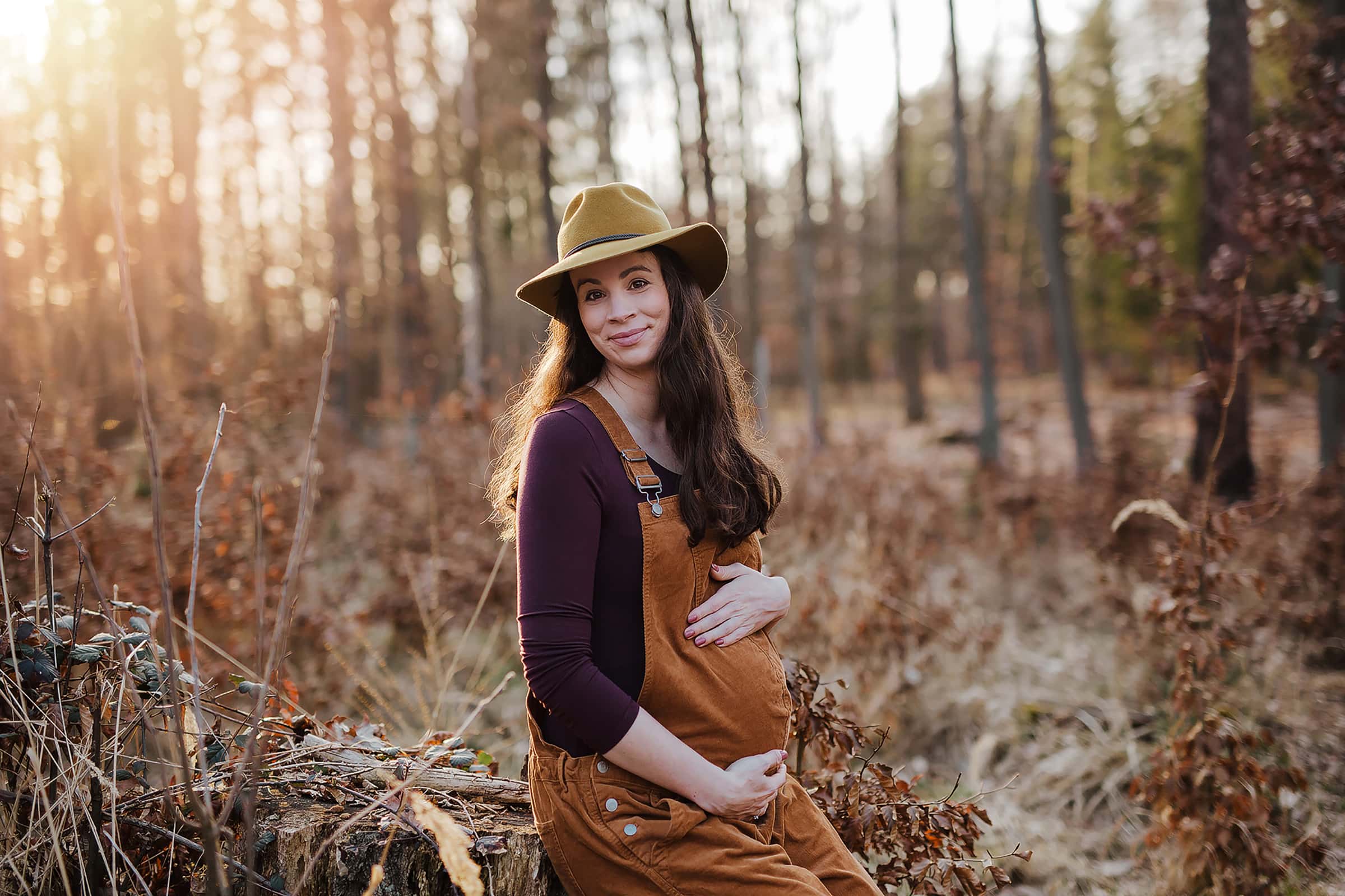 Tehotenske foceni v prirode, Kunratický les