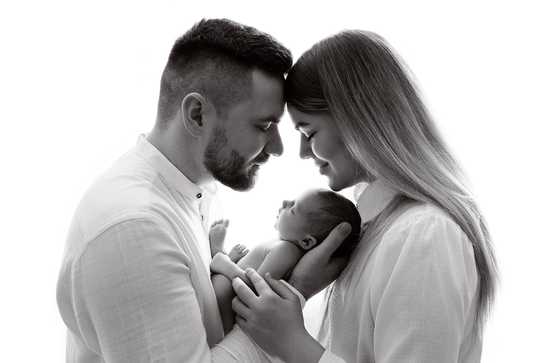 Newborn focení miminka s rodiči